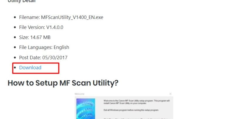 Download Canon MF Scan Utility - Canon Utilities